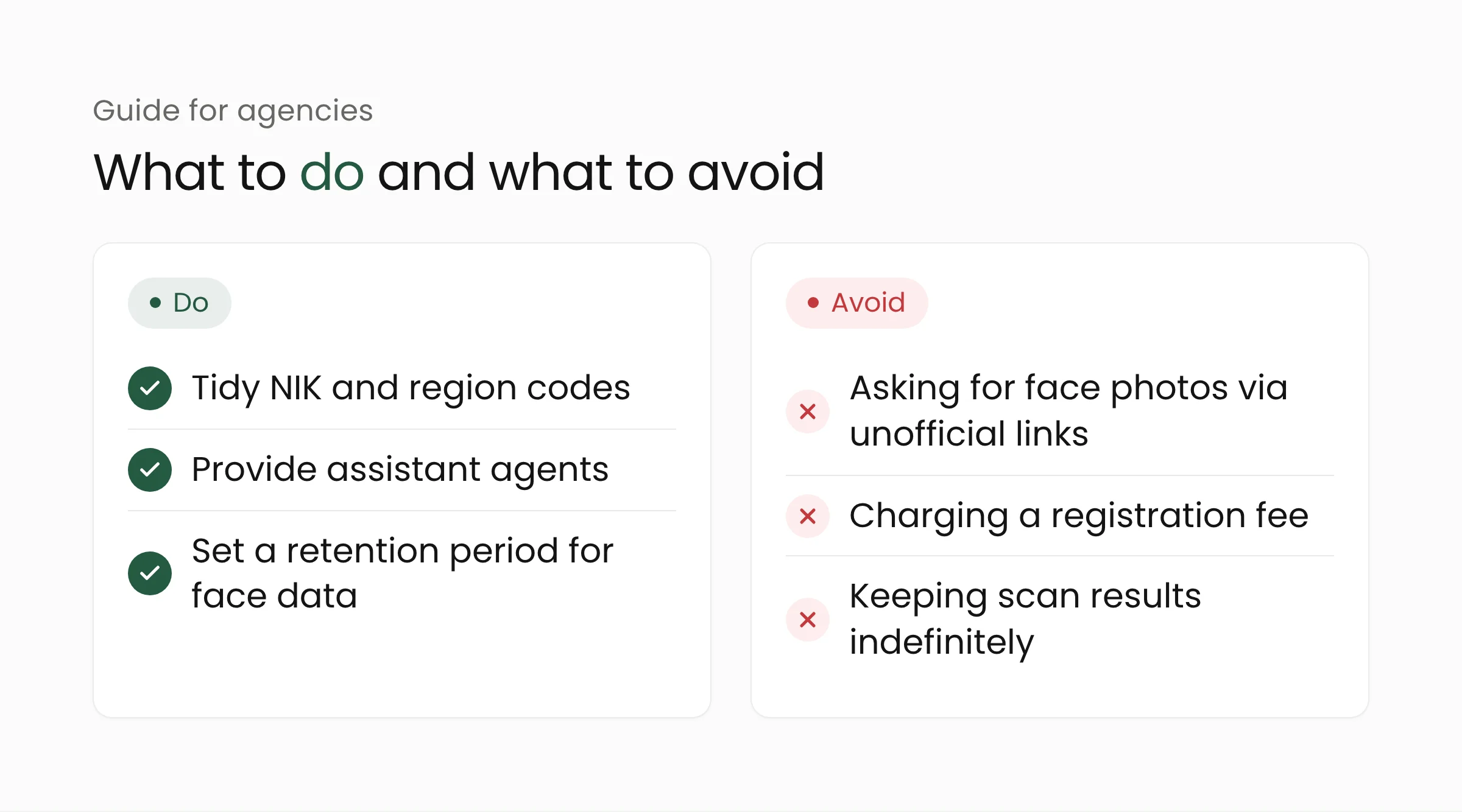 What agencies should do and avoid in digital social aid: tidy NIK records, provide assistants, limit facial data retention