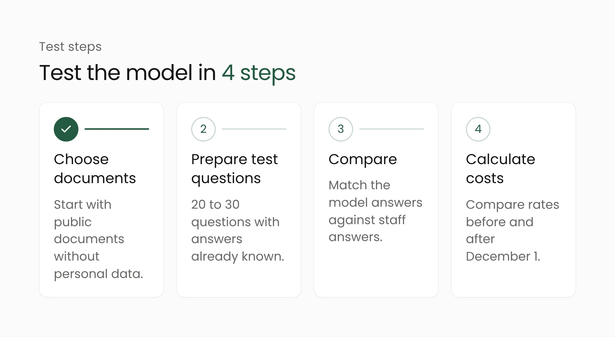 Four steps to test Gemini 4 Argon in an agency: choose public documents, prepare test questions, compare with staff answers, calculate costs before and after December 1