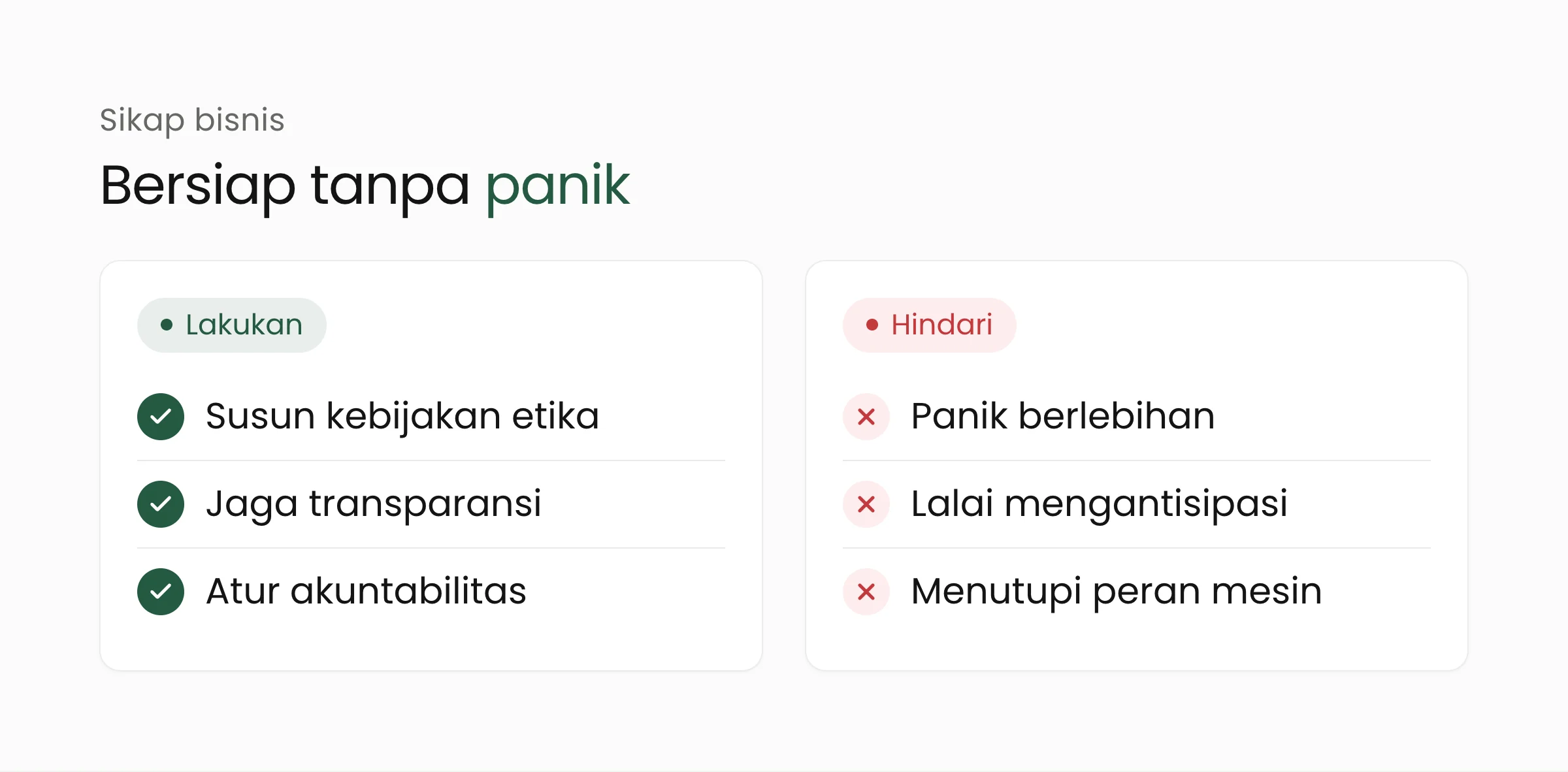 Yang perlu dilakukan dan dihindari bisnis dalam bersiap menghadapi AGI