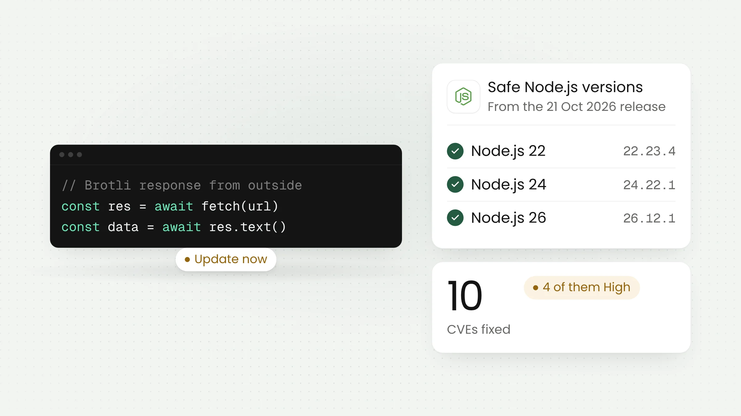 Node.js Brotli Flaw: Safe Versions and How to Update